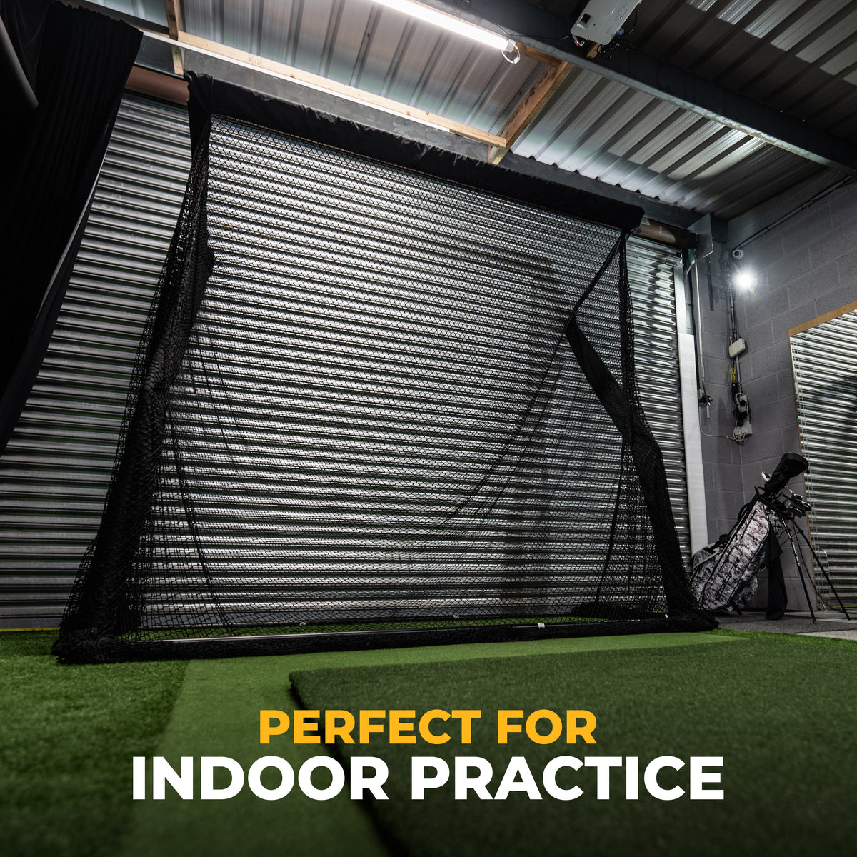 SimSpace Deluxe Practice Net LXW019 with Hitting Mat Bundle