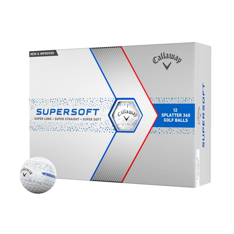 Callaway Supersoft Splatter 360 Golf Balls -Prior Gen. Blue