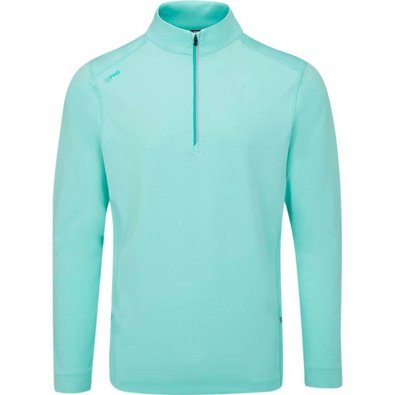 PING Latham 1/4 Zip Sweater Aruba Blue