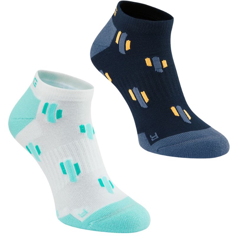 PING Cactus No Show Sock - 2 Pack Navy Multi OSFA (7-11)