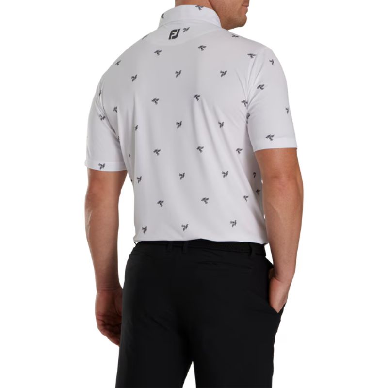 FootJoy Thistle Print Lisle Self Collar Polo
