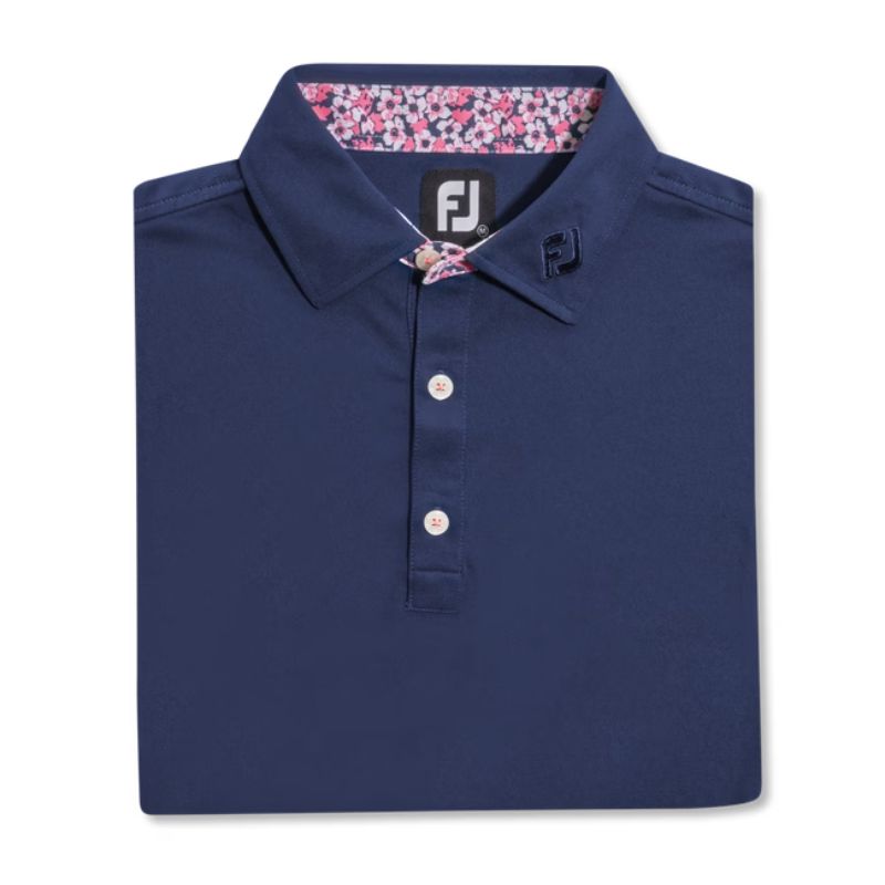 FootJoy Primrose Trim Solid Lisle Tour Collar Polo - Previous Season Style