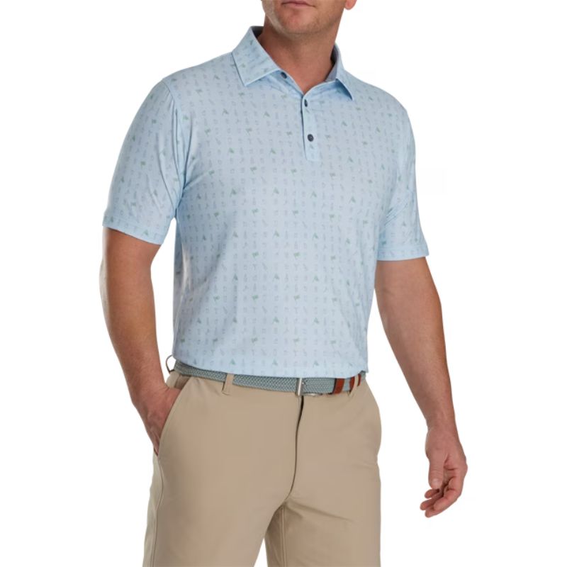 FootJoy The 19th Hole Lisle Self Collar Polo Mist