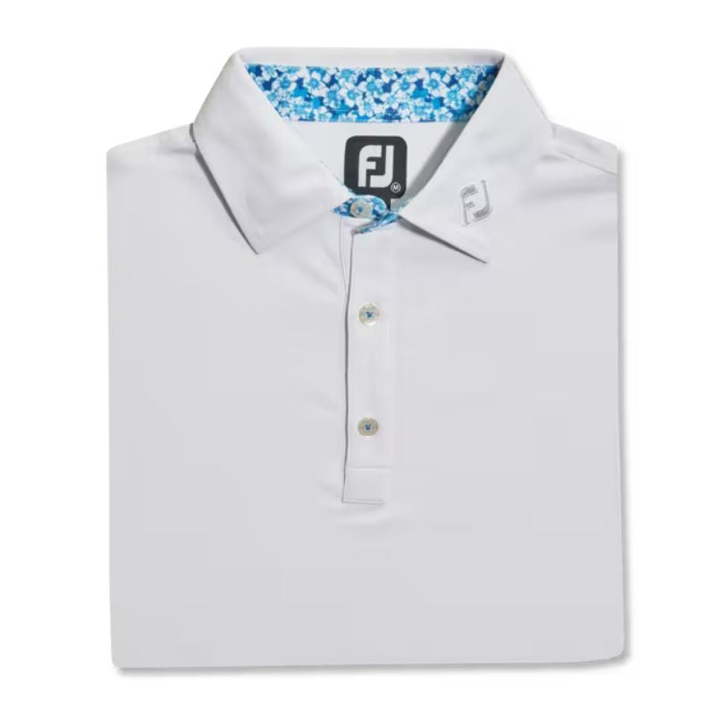 FootJoy Primrose Trim Solid Lisle Tour Collar Polo - Previous Season Style