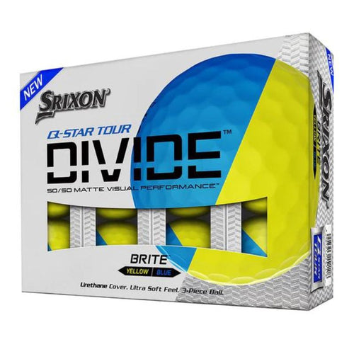 Srixon Q-Star Tour Divide Golf Ball Blue Yellow