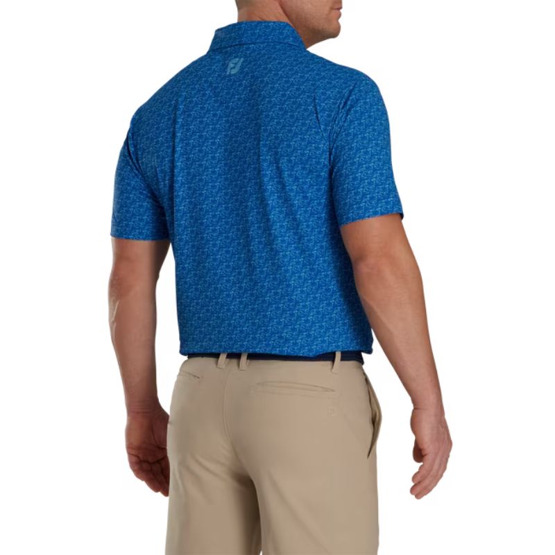 FootJoy Golf Course Doodle Stretch Pique Self Collar Polo