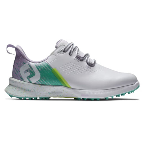 FootJoy Women's Fuel Spikeless Golf Shoe - Previous Season White Green Medium