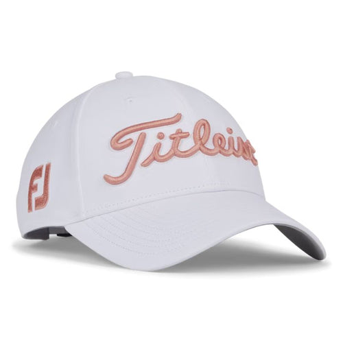 Titleist Women's Tour Performance Hat White Peach OSFA