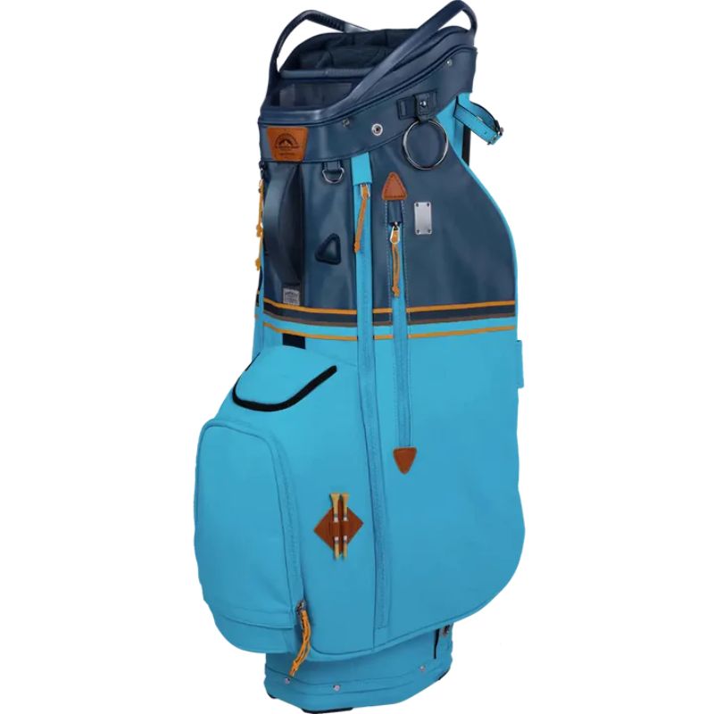 Sun Mountain 2023 Mid-Stripe 14-Way Cart Bag Caribbean Sea Teal Sedan