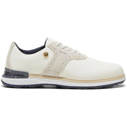 Puma Men's AVANT Golf Shoes - Arnold Palmer Limited Edition Warm White Deep Navy Pale Pink Medium