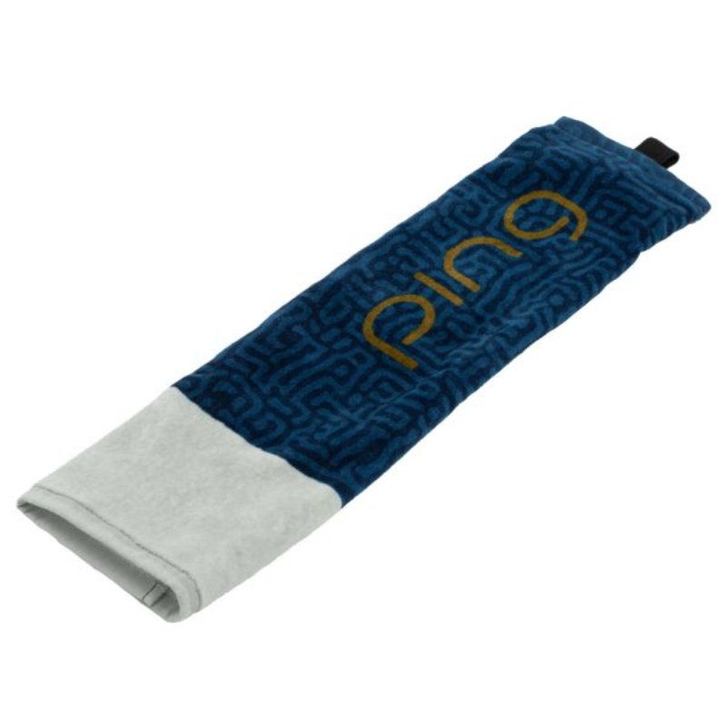 PING G LE3 Tri-Fold Towel Navy Gold