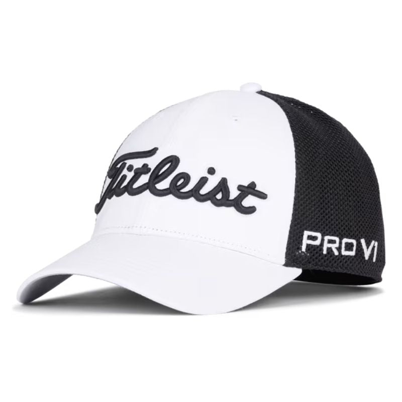 Titleist Tour Performance Mesh Hat White Black