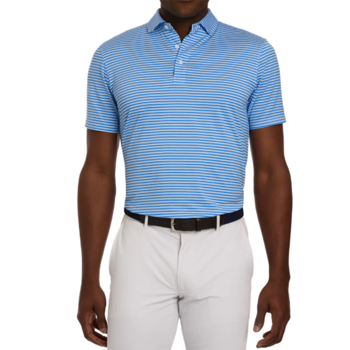 Holderness & Bourne The Fleming Polo Horizon Blue Vista Blue White
