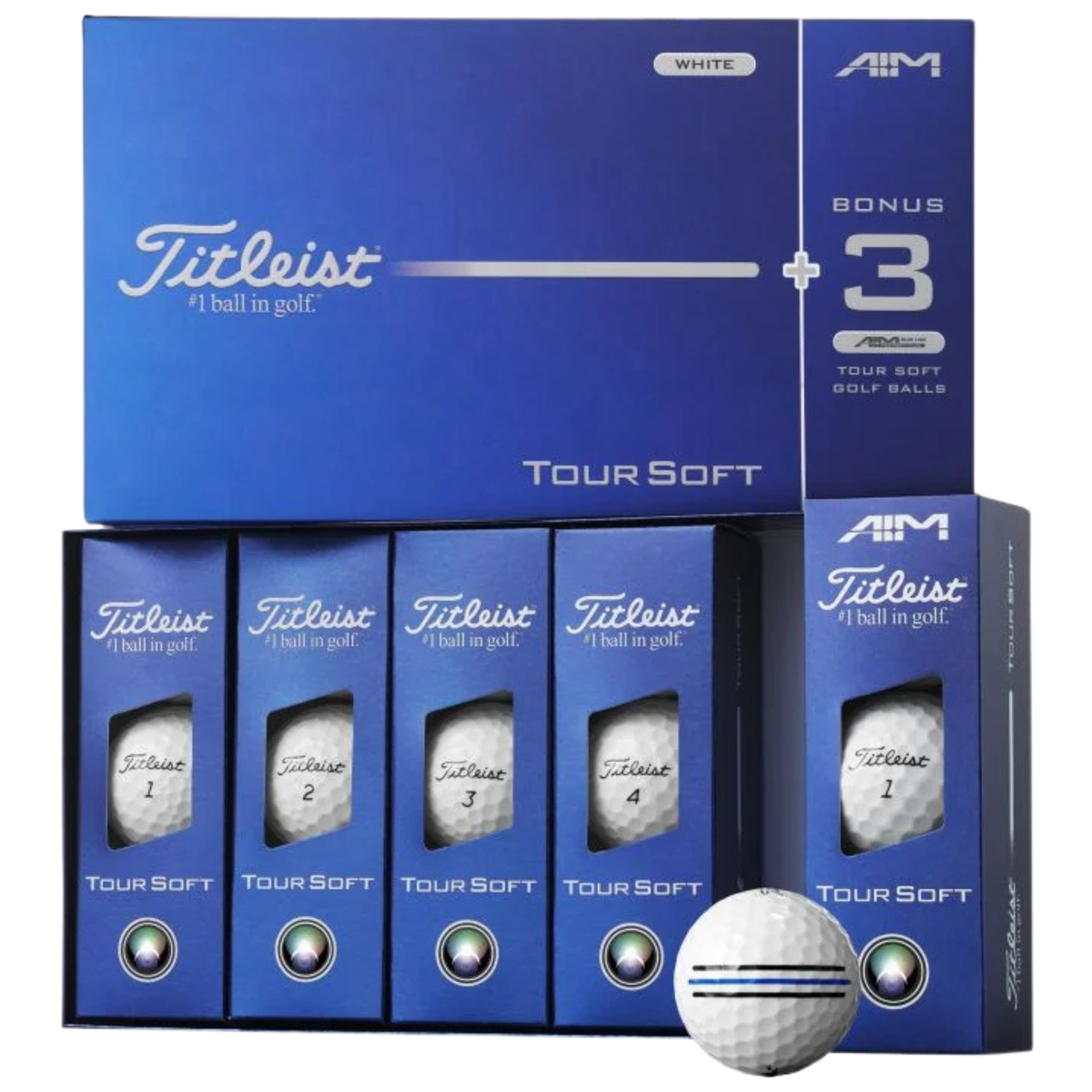 Titleist Tour Soft AIM Special Dozen-Plus Pack Golf Balls