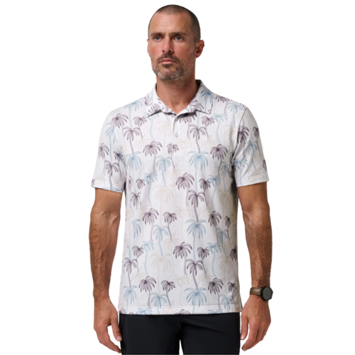 TravisMathew Featherweight Palms Golf Polo White