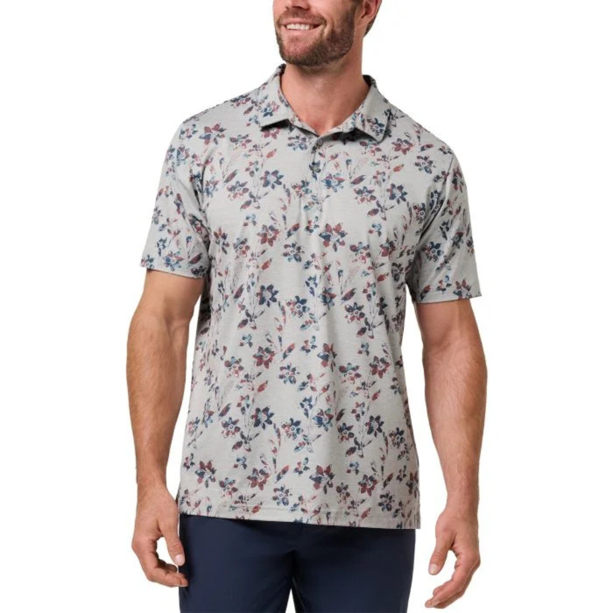 TravisMathew Unlimited Access Golf Polo Heather Light Grey