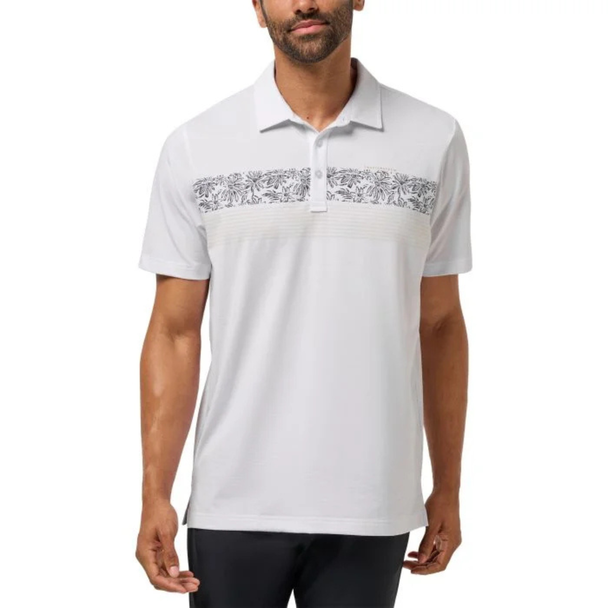 TravisMathew Performance Jersey Outlook Golf Polo White