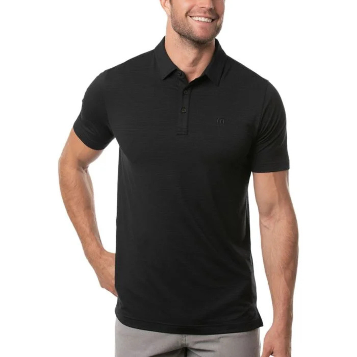 TravisMathew The Heater Golf Polo Black