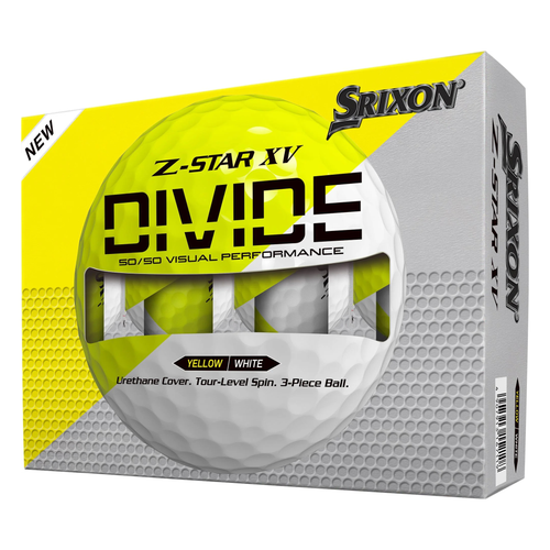 Srixon Z-Star XV 9 Divide Golf Balls White Yellow