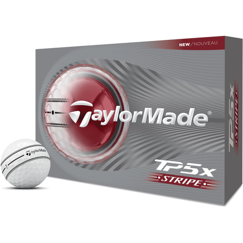 TaylorMade TP5x Stripe Golf Balls - Buy 3dz Get 4th FREE White