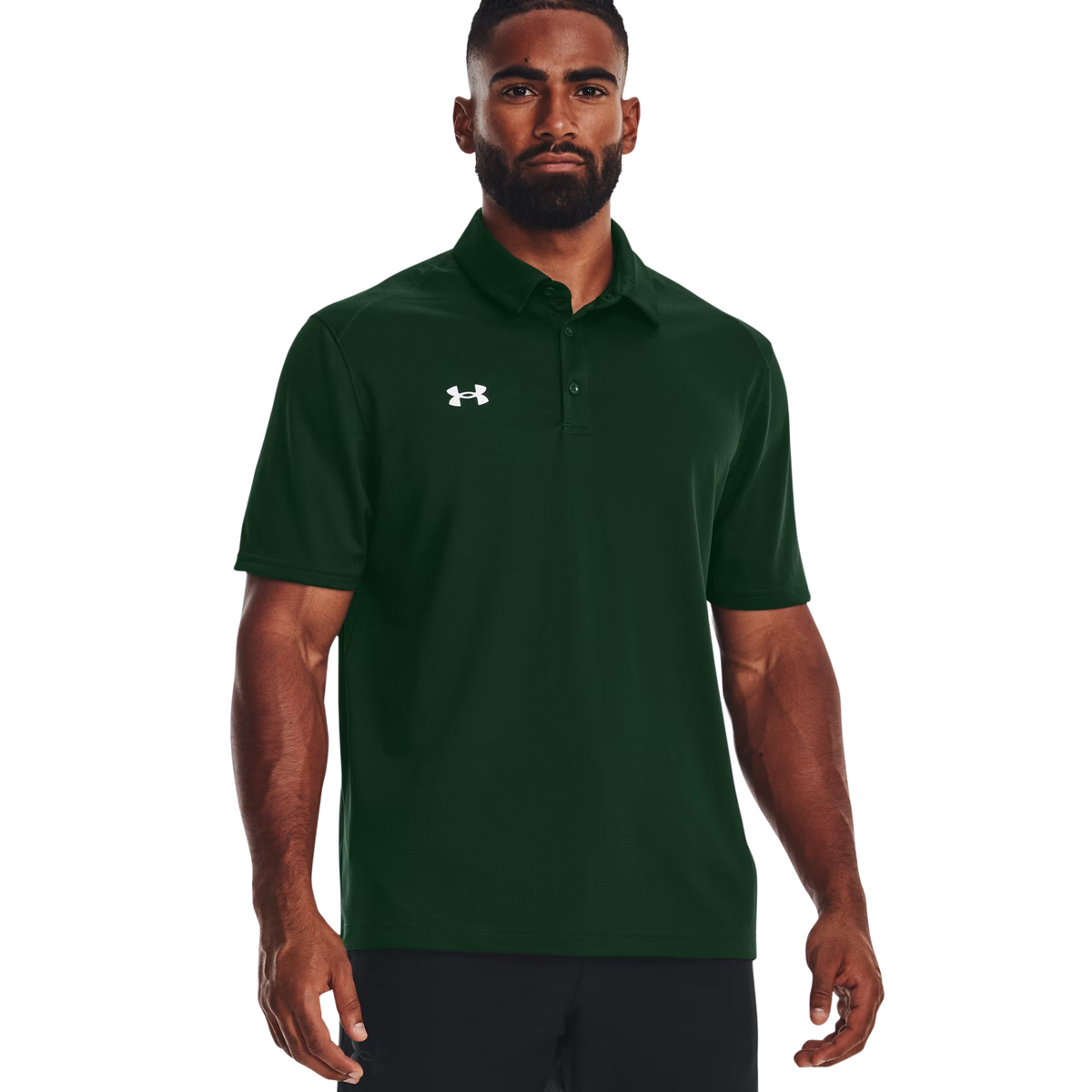 Under Armour Tech Team Polo Forest Green White