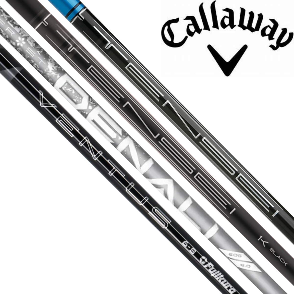 Callaway Stock Driver Shafts with Grip & Tip - Compatible with models X2 Hot-Quantum