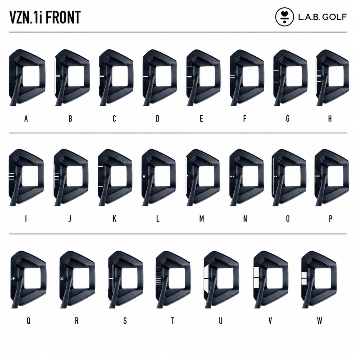 L.A.B. Golf VZN.1i Counterbalance Putter w/ Accra Black Shaft - Custom Specs (Heavy / 70° Lie / 38")