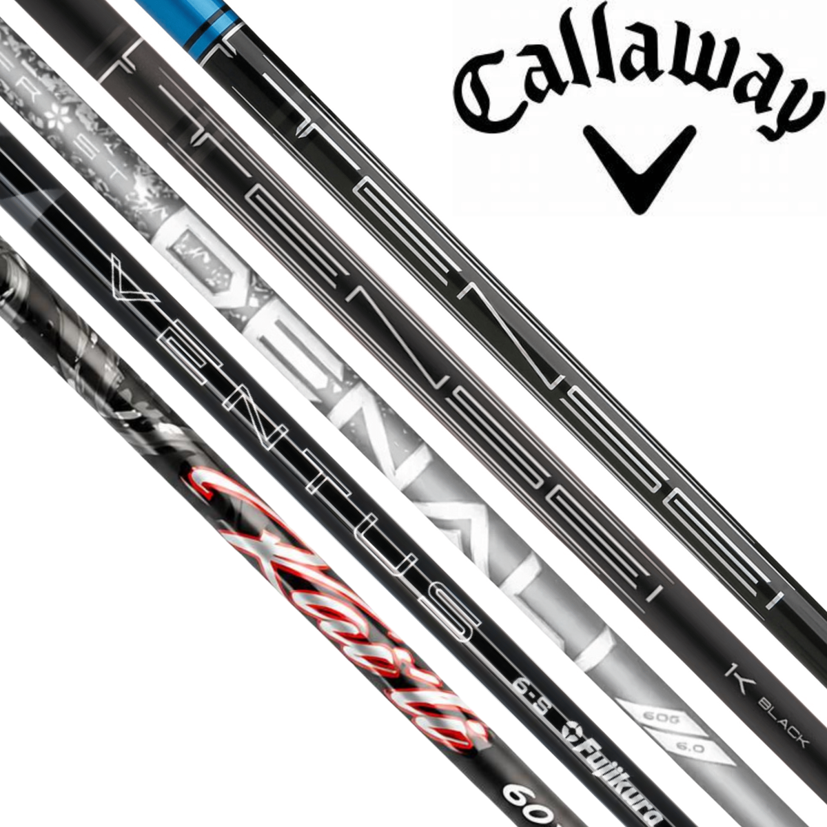 Callaway Stock Driver Shafts with Grip & Tip - Compatible with models X2 Hot-Quantum