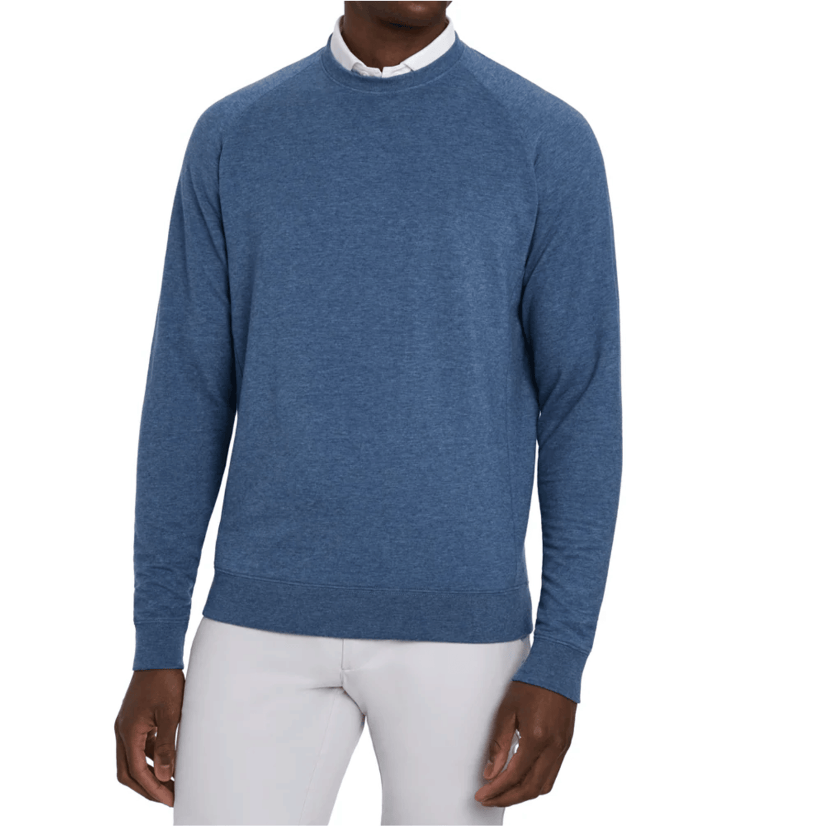 Holderness & Bourne The Kennedy Pullover Sweater Heathered Pacific Blue