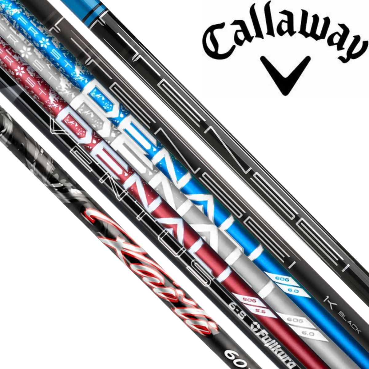 Callaway Stock Driver Shafts with Grip & Tip - Compatible with models X2 Hot-Quantum