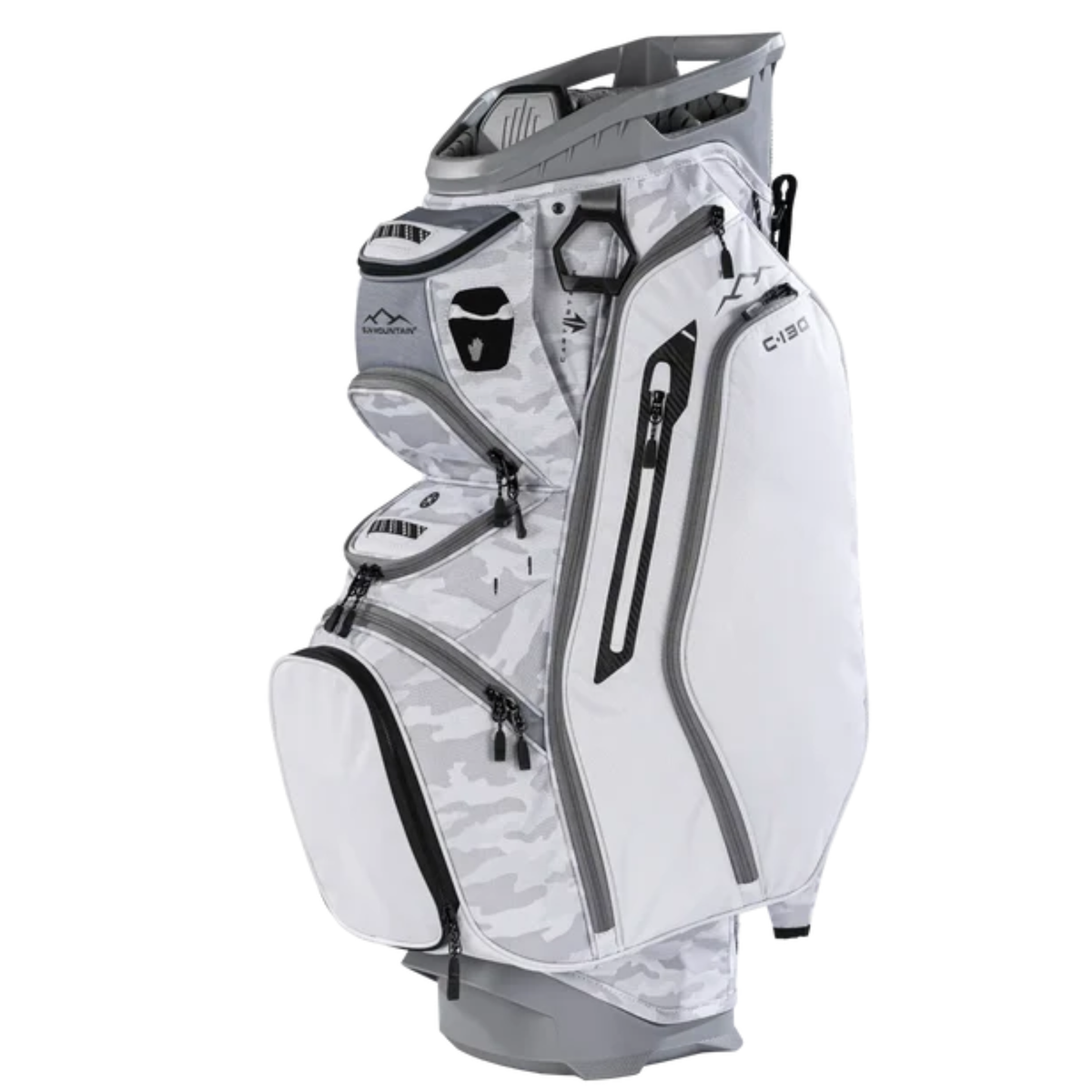 Sun Mountain 2026 C-130 Cart Bag Snow Camo-White-Cadet