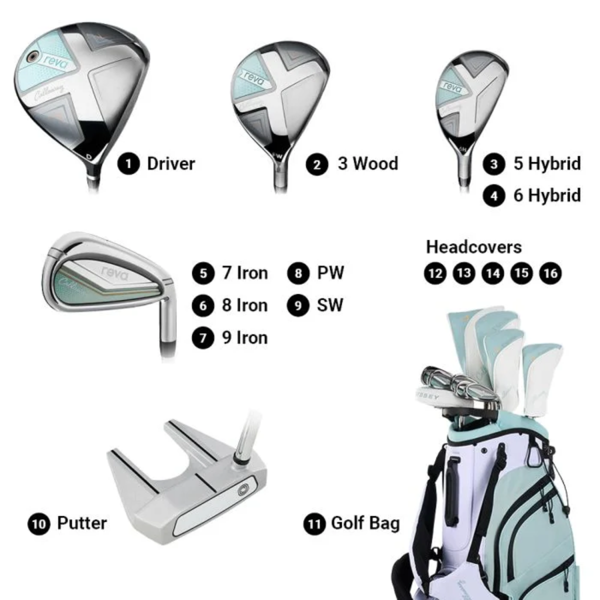 Callaway 2026 Women's REVA 11-Piece Package Set - Stand Bag