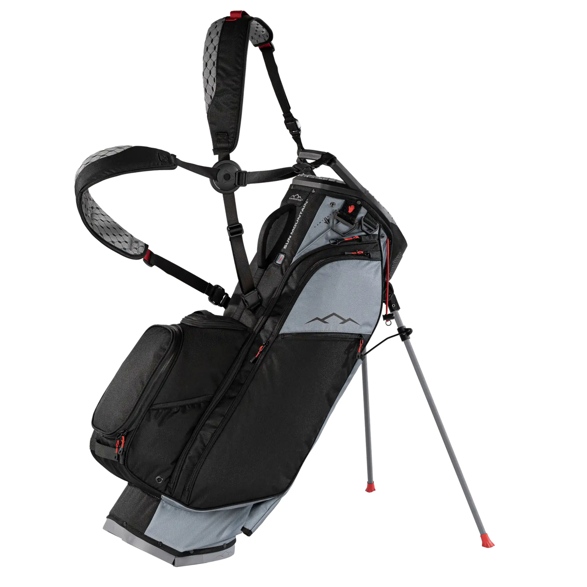 Sun Mountain 2026 Eclipse E-4.5 14-Way VLO Stand Bag Nickel Black Red