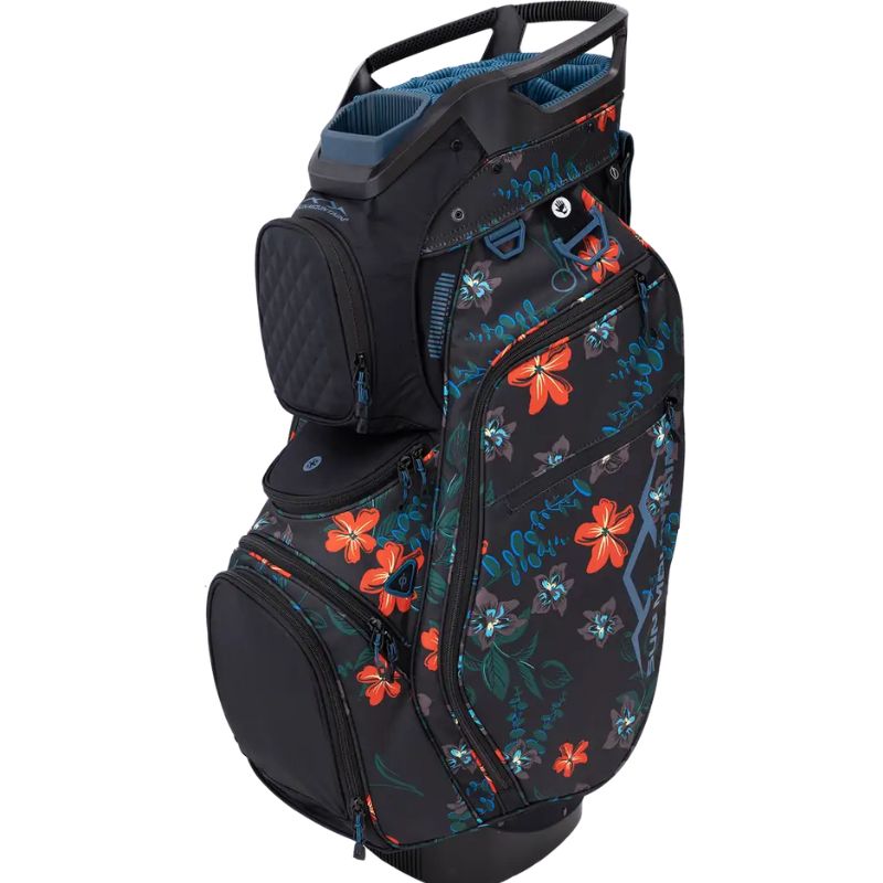 Sun Mountain 2024 Women's DIVA Cart Bag Black Tropic Flower