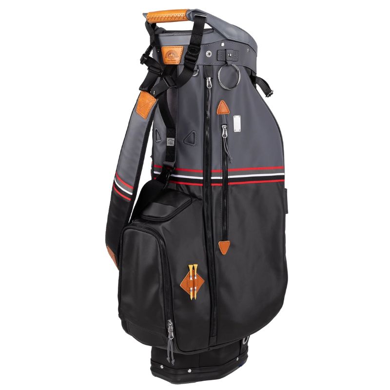 Sun Mountain 2023 Mid-Stripe Cart Bag Black Gunmetal Red