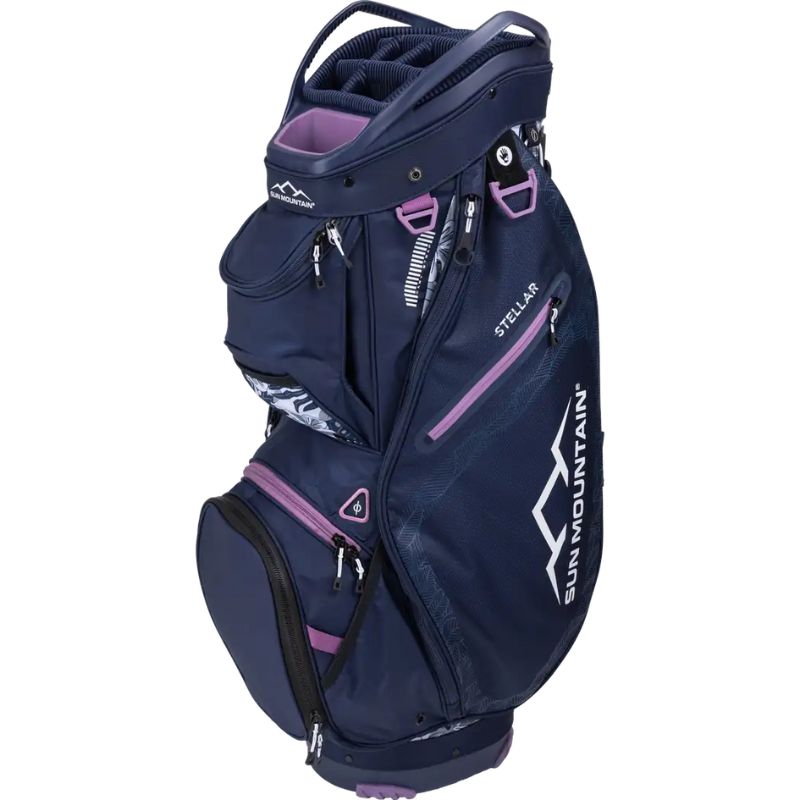 Sun Mountain Women's Stellar Cart Bag - Previous Season Navy Tropic Navy Violet