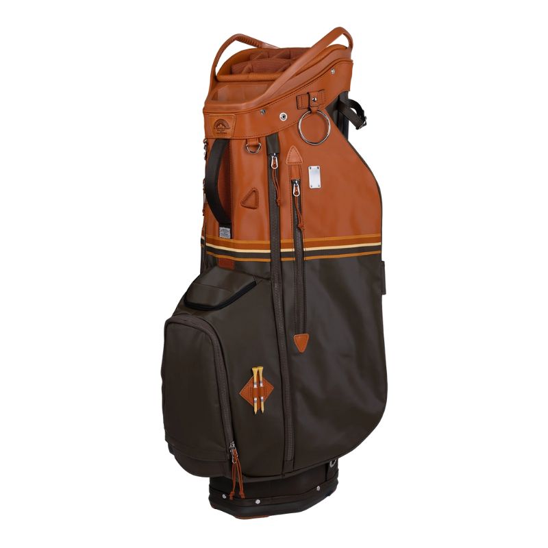 Sun Mountain 2023 Mid-Stripe 14-Way Cart Bag Cabin Umber Wheat