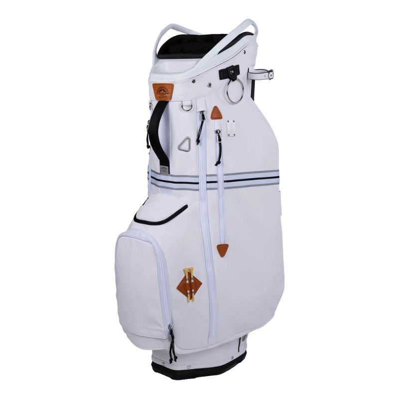 Sun Mountain 2023 Mid-Stripe 14-Way Cart Bag White
