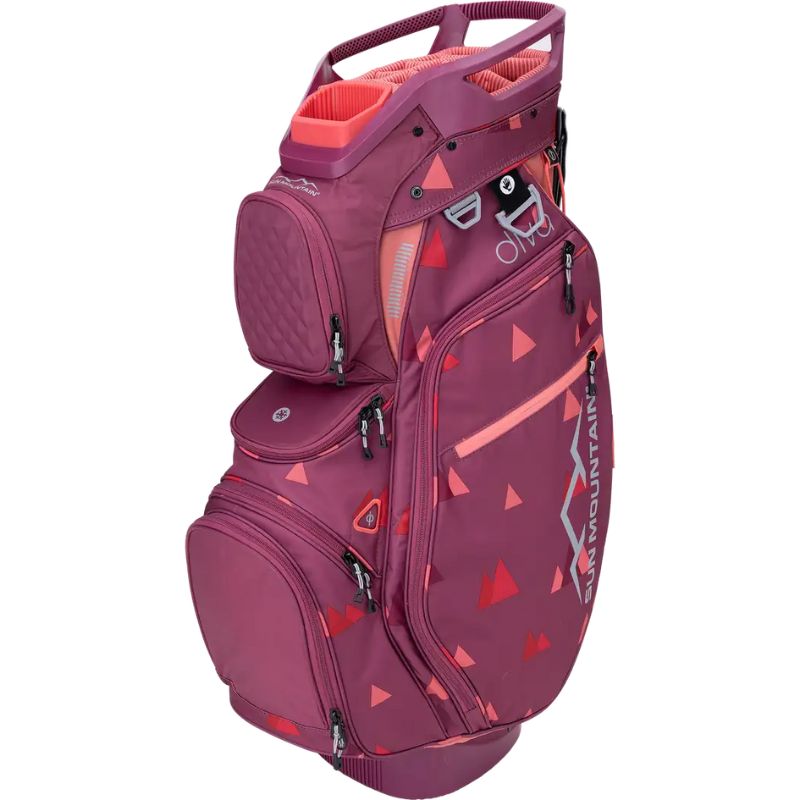 Sun Mountain 2024 Women's DIVA Cart Bag Coral Rose Peak