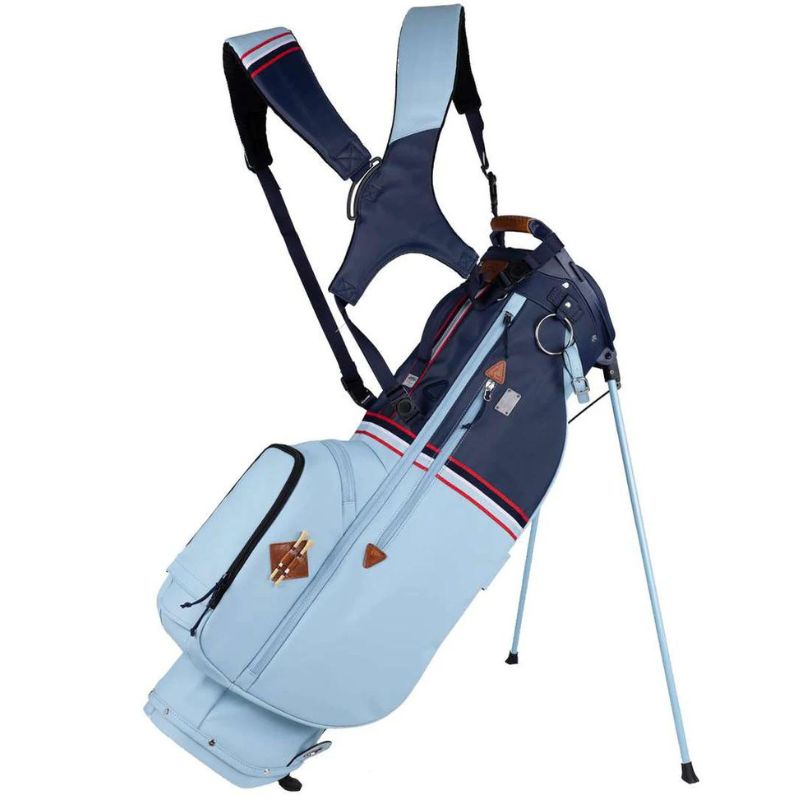 Sun Mountain 2023 Mid-Stripe 14-Way Stand Bag Frost Navy Red