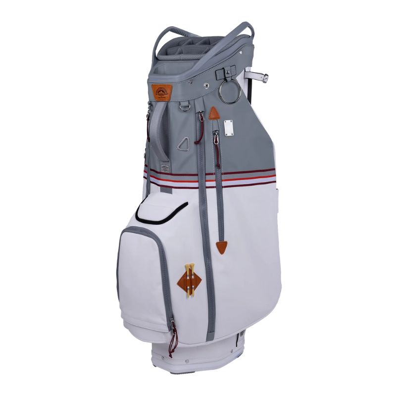 Sun Mountain 2023 Mid-Stripe 14-Way Cart Bag White Cadet Brick