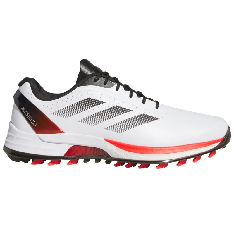 adidas Adizero ZG Spikeless Golf Shoes Cloud White Lucid Red Core Black Medium