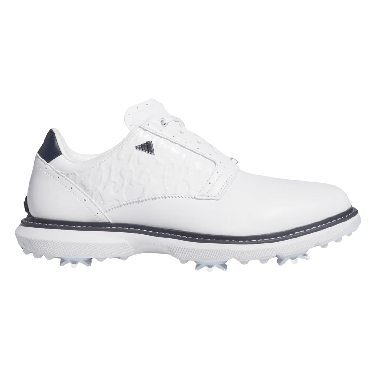 adidas Men's MC70 Golf Shoes Cloud White Silver Metallic Collegiate Navy Medium