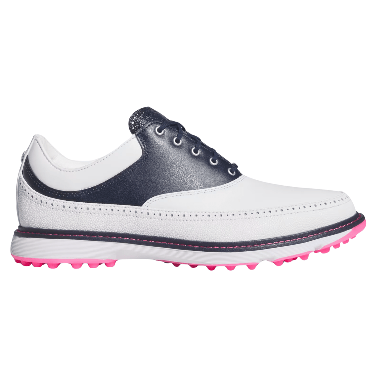 adidas MC80 Spikeless Golf Shoes Cloud White Collegiate Navy Lucid Pink Medium