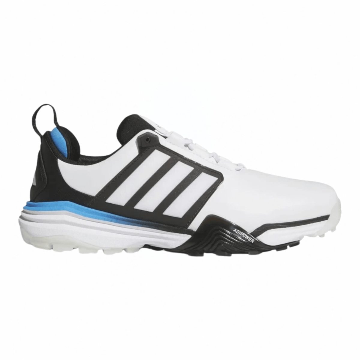 adidas Men's Adipower 26 Spikeless Golf Shoes Cloud White Core Black Lucid Ray Blue Medium