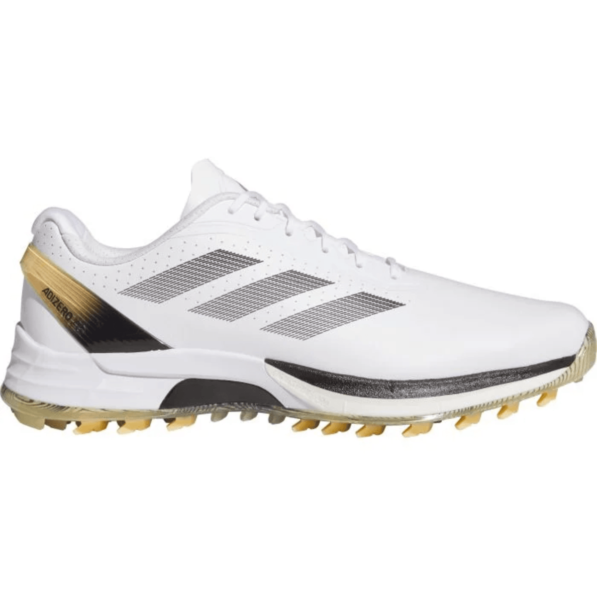 adidas Men's Adizero ZG Spikeless Golf Shoes Cloud White Core Black Ice Tangerine Medium