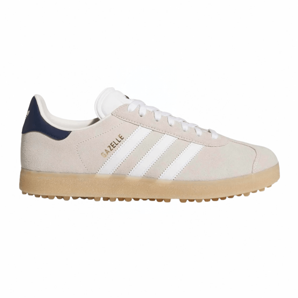 adidas Men's Gazelle Spikeless Golf Shoes Chalk White Cloud White Night Indigo Medium