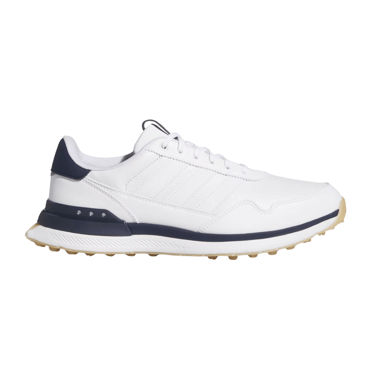 adidas Men's S2G 26 Leather Spikeless Golf Shoes Cloud White Cloud White Collegiate Navy Medium