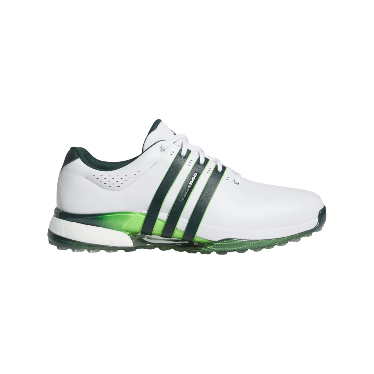 adidas Men's Tour360 25 Spikeless Golf Shoes Cloud White Aurora Ivy Lime Burst Medium