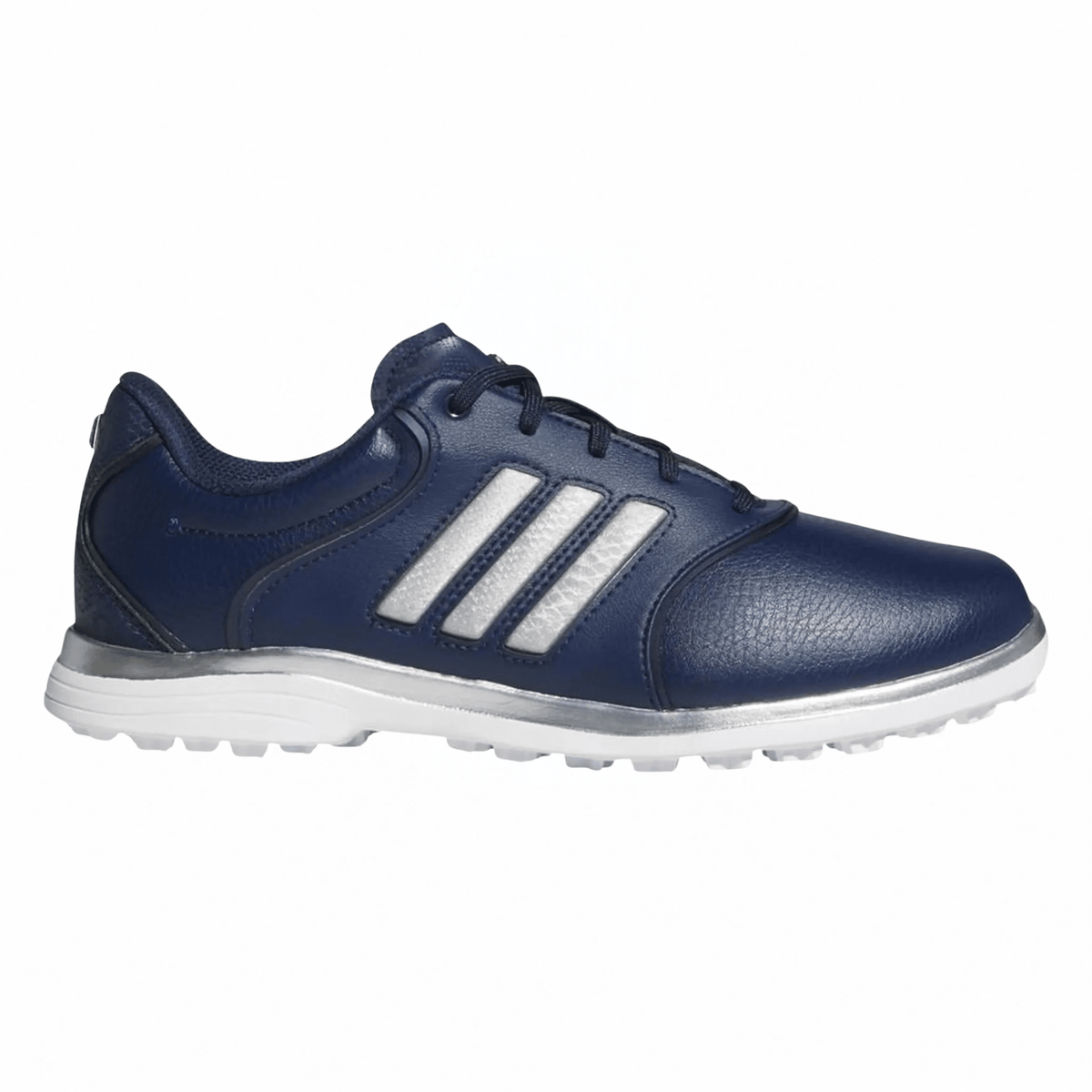 adidas Women's Alphaflex Zoysia Spikeless Golf Shoes Collegiate Navy Silver Metallic Cloud White Medium